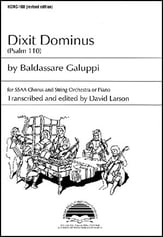 Dixit Dominus SSAA Choral Score cover